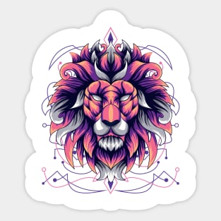 lion head front Sticker